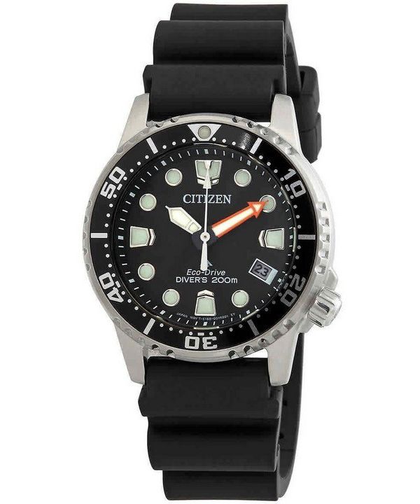 Montre pour femme Citizen Promaster Dive Eco-Drive avec bracelet en polycarbonate et cadran noir EO2020-08E 200M