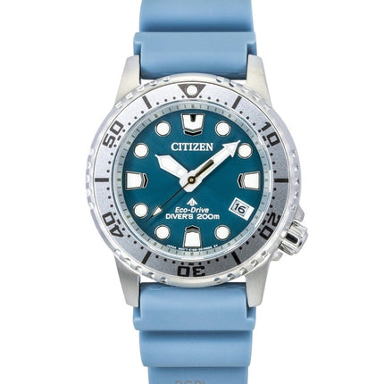 Montre femme Citizen Promaster Eco-Drive Diver's EO2027-09L 200M avec bracelet en polyuréthane et cadran bleu