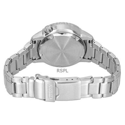 Montre femme Citizen Promaster Dive en acier inoxydable, cadran violet, Eco-Drive, étanche à 200 m (EO2027-50X).