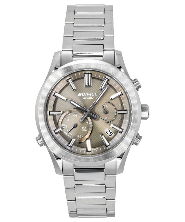 Montre homme Casio Edifice Chronographe Analogique Connect Smartphone Link Acier Inoxydable Cadran Marron Solaire EQB-1300D-5A 100M