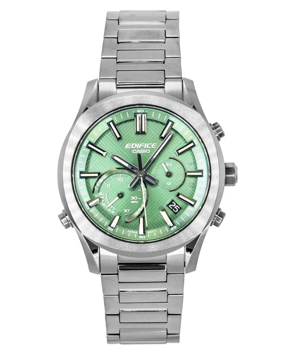 Montre homme Casio Edifice Chronographe Analogique Connect Smartphone Link Cadran Vert Acier Inoxydable Solaire EQB-1300DC-3A 100M