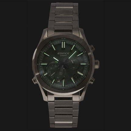 Montre homme Casio Edifice Chronographe Analogique Connect Smartphone Link Cadran Vert Acier Inoxydable Solaire EQB-1300DC-3A 100M