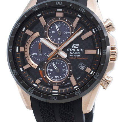 Montre pour homme solaire avec chronographe solaire Casio Edifice EQS-900PB-1AV EQS900PB-1Av