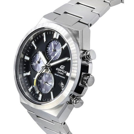 Montre pour homme Casio Edifice chronographe analogique en acier inoxydable cadran noir solaire EQS-950D-1A 100M
