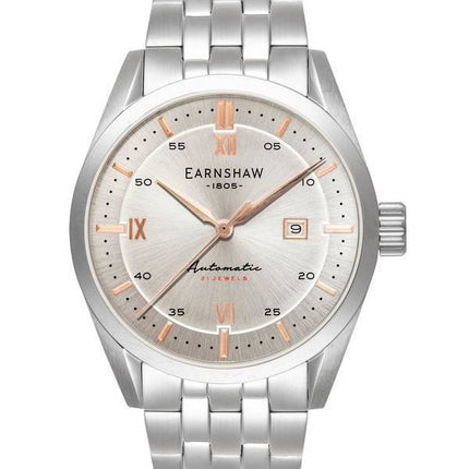 Thomas Earnshaw Smith Precisto cadran argenté automatique ES-8811-33 montre pour homme