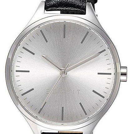 Montre pour femme Esprit avec cadran argentÃ© et bracelet en cuir Ã  quartz ES109272001