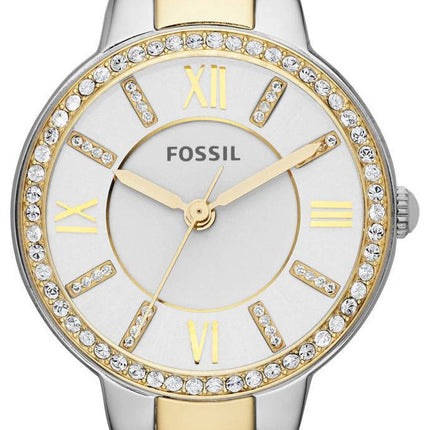 Fossil Virginia analogique Crystal-Accentué la montre de Deux-Tone ES3503 femmes