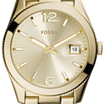 Fossil Boyfriend Parfait cadran argenté Montre ton or ES3586 femmes
