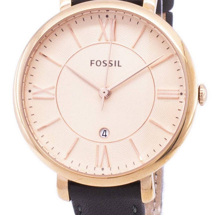 Fossiles montre cuir gris Quartz Jacqueline ES3707 féminin