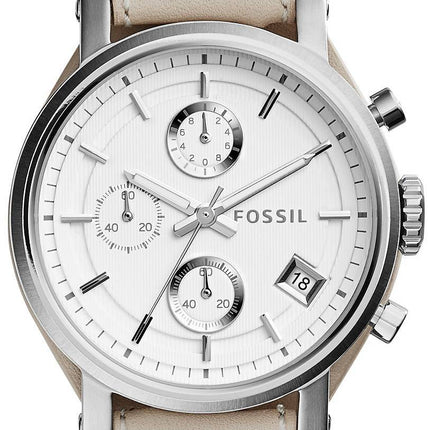 Fossiles originaux copain chronographe cadran blanc ES3811 Women Watch