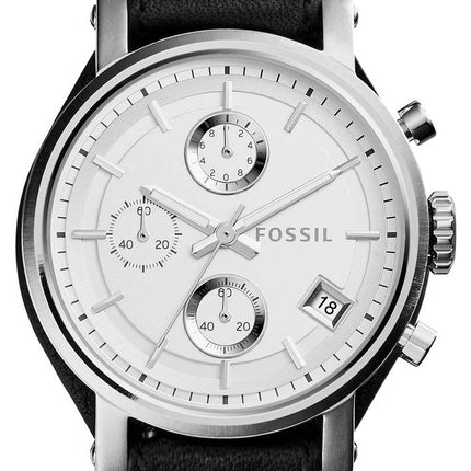 Fossiles originaux copain Quartz chronographe cuir sangle ES3817 femmes montre