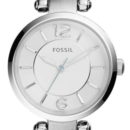 Fossiles montre Géorgie Mini Quartz fumé cuir bleu bracelet ES3822 féminin