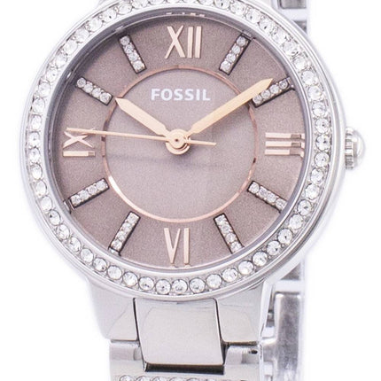 Fossiles montre Virginia Quartz diamant Accent ES4147 féminin