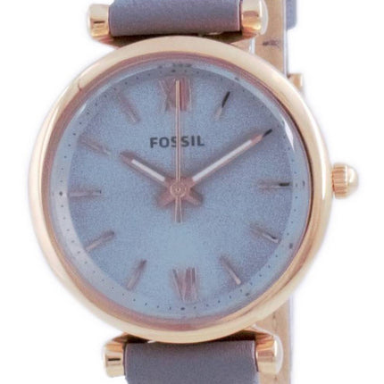 Montre Fossil Carlie Mini Cadran Gris Cuir Quartz ES5068 Femme
