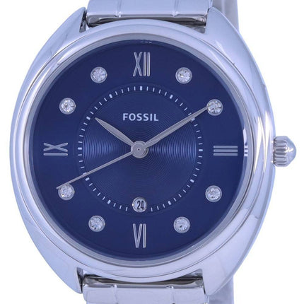 Montre Fossil Gabby Cadran Bleu Acier Inoxydable Quartz ES5087 Femme