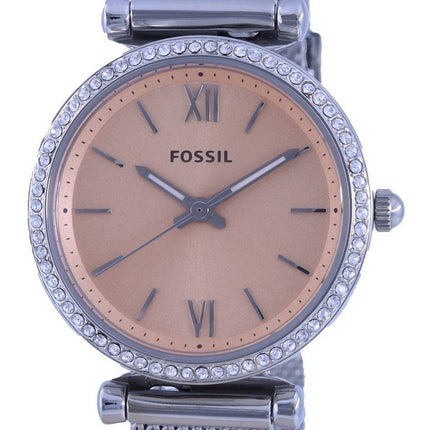 Montre Fossil Carlie Mini Cristaux Accents Cadran Rose Quartz ES5088 Montre Femme
