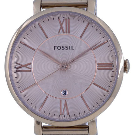 Montre Fossil Jacqueline en acier inoxydable ton or rose à quartz ES5120 pour femme