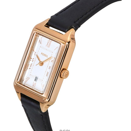 Montre Fossil Raquel pour femme avec bracelet en cuir et cadran blanc ES5310