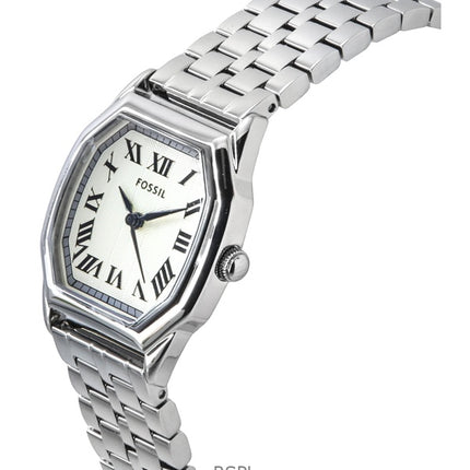 Montre Fossil Harlow en acier inoxydable avec cadran crème et quartz ES5363 pour femme