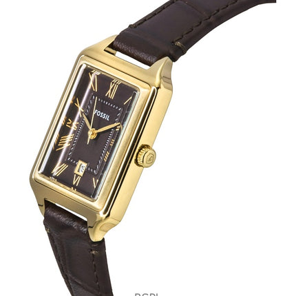 Montre Fossil Raquel pour femme avec bracelet en cuir et cadran marron ES5367