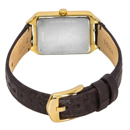 Montre Fossil Raquel pour femme avec bracelet en cuir et cadran marron ES5367