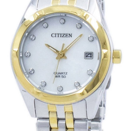 Montre femme Citizen analogue quartz Diamond accent EU6054-58D