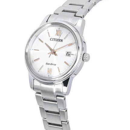 Montre pour femme Eco-Drive EW2318-73A avec cadran argenté en acier inoxydable Citizen