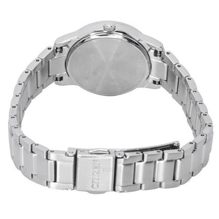 Montre pour femme Eco-Drive EW2318-73A avec cadran argenté en acier inoxydable Citizen