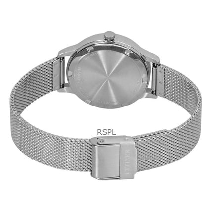 Montre Citizen Elegance pour femme, cadran blanc, acier inoxydable, Eco-Drive EW2621-75A, 100 m