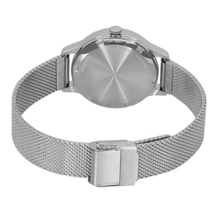 Montre Citizen Elegance en acier inoxydable avec cadran bleu Eco-Drive EW2621-75M pour femme, autonomie 100 m