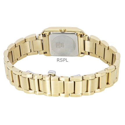 Montre Citizen L en acier inoxydable doré avec cadran en nacre Eco-Drive EW5602-81D pour femme