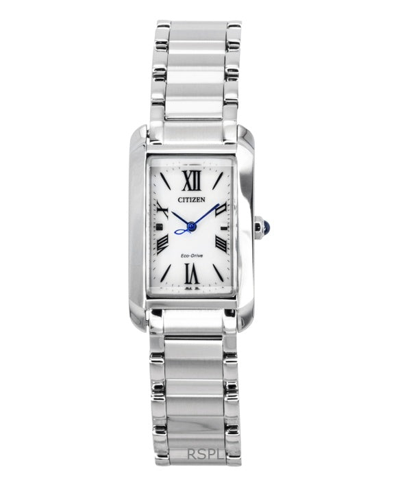 Montre Citizen L Eco-Drive EW5620-55A pour femme, cadran argenté, acier inoxydable