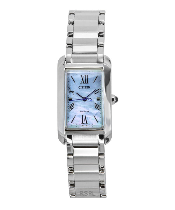 Montre Citizen L Bianca pour femme, cadran nacre, acier inoxydable, Eco-Drive EW5620-55N