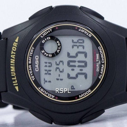 Montre Casio Illuminator heure double alarme Chrono F-200W-9ASDF F200W-9ASDF hommes