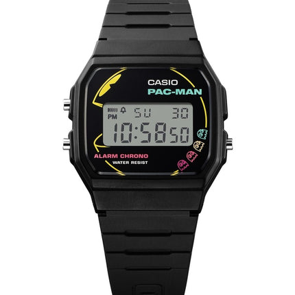Montre unisexe Casio Standard Digital PAC-MAN Collaboration avec bracelet en résine biosourcée F-91WPC-1A à quartz