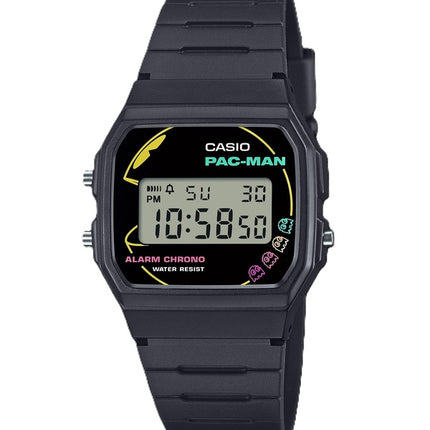 Montre unisexe Casio Standard Digital PAC-MAN Collaboration avec bracelet en résine biosourcée F-91WPC-1A à quartz