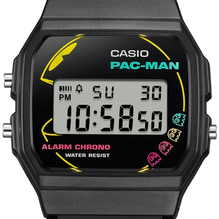 Montre unisexe Casio Standard Digital PAC-MAN Collaboration avec bracelet en résine biosourcée F-91WPC-1A à quartz