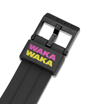 Montre unisexe Casio Standard Digital PAC-MAN Collaboration avec bracelet en résine biosourcée F-91WPC-1A à quartz