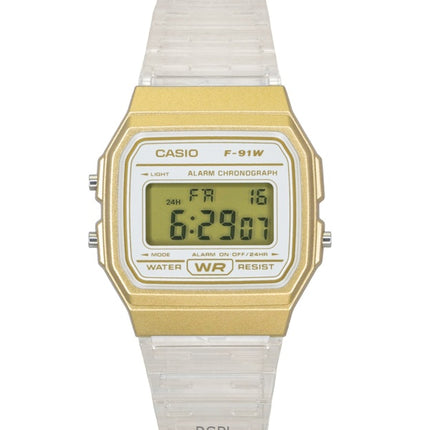 Casio Digital Transparent Resin Strap Quartz F-91WS-7A2 Unisex Watch