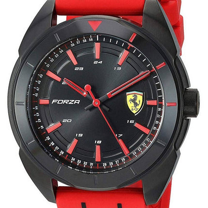 Montre Homme Ferrari Scuderia Forza Cadran Noir Silicon Band Quartz 0830544