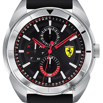 Montre homme Ferrari Scuderia Forza cadran noir bande de silicium quartz 0830546