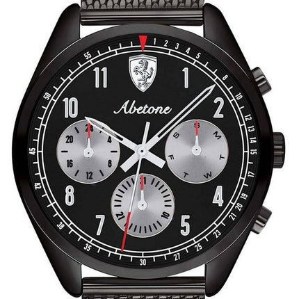 Montre Homme Ferrari Scuderia Abetone Cadran Noir Acier Inoxydable Quartz 0830573