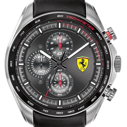 Montre homme Ferrari Scuderia Speedracer chronographe bracelet en cuir quartz 0830648