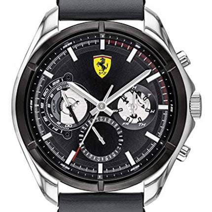 Montre pour homme Ferrari Scuderia Speedracer Ã  cÅ“ur ouvert avec bracelet en cuir Ã  quartz 0830753