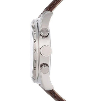 Montre Festina Timeless Chronographe avec bracelet en cuir et cadran argenté à quartz F16760-1 pour homme