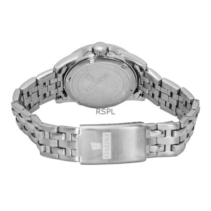 Montre Festina Classic pour femme, acier inoxydable, cadran bleu, quartz, F20455-3, 100 m