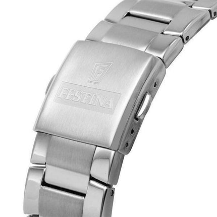 Montre pour homme Festina Chrono Sport en acier inoxydable avec cadran argenté et quartz F20463-1 100M