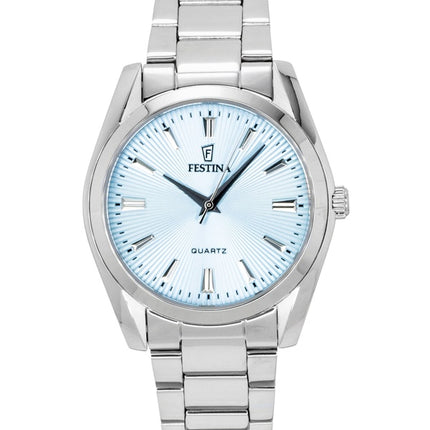 Montre femme Festina Boyfriend en acier inoxydable, cadran turquoise, mouvement à quartz F20622-P