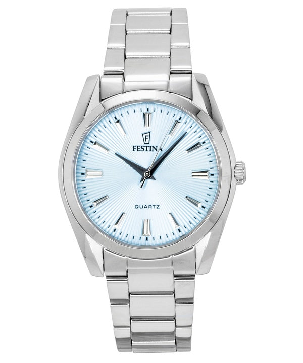 Montre femme Festina Boyfriend en acier inoxydable, cadran turquoise, mouvement à quartz F20622-P
