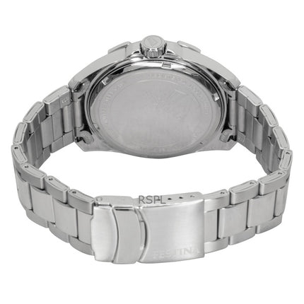 Montre homme Festina multifonction en acier inoxydable, cadran noir, quartz F20623-4, 100 m